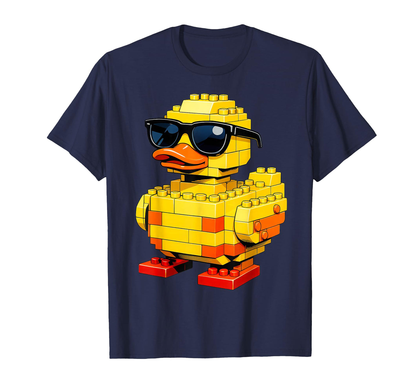 Funny Duck Brick Master Builder Block Building Brick Builder T-Shirt