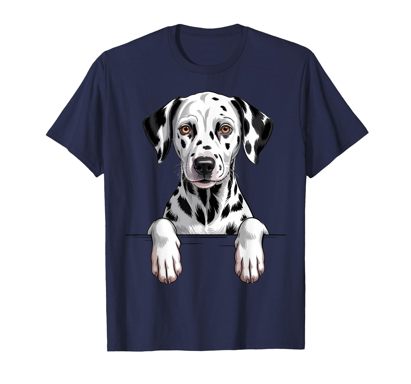 Dalmatian Funny Peeking Pocket Puppy Dog Lover T-Shirt