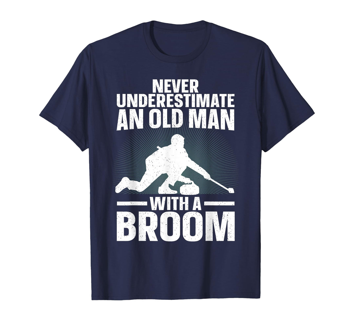 Best Curling Art for Grandpa Men Curling Sport Curling Lover T-Shirt