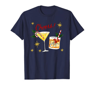Full of Holiday Spirit Cheers Martini Christmas Drinks Women T-Shirt