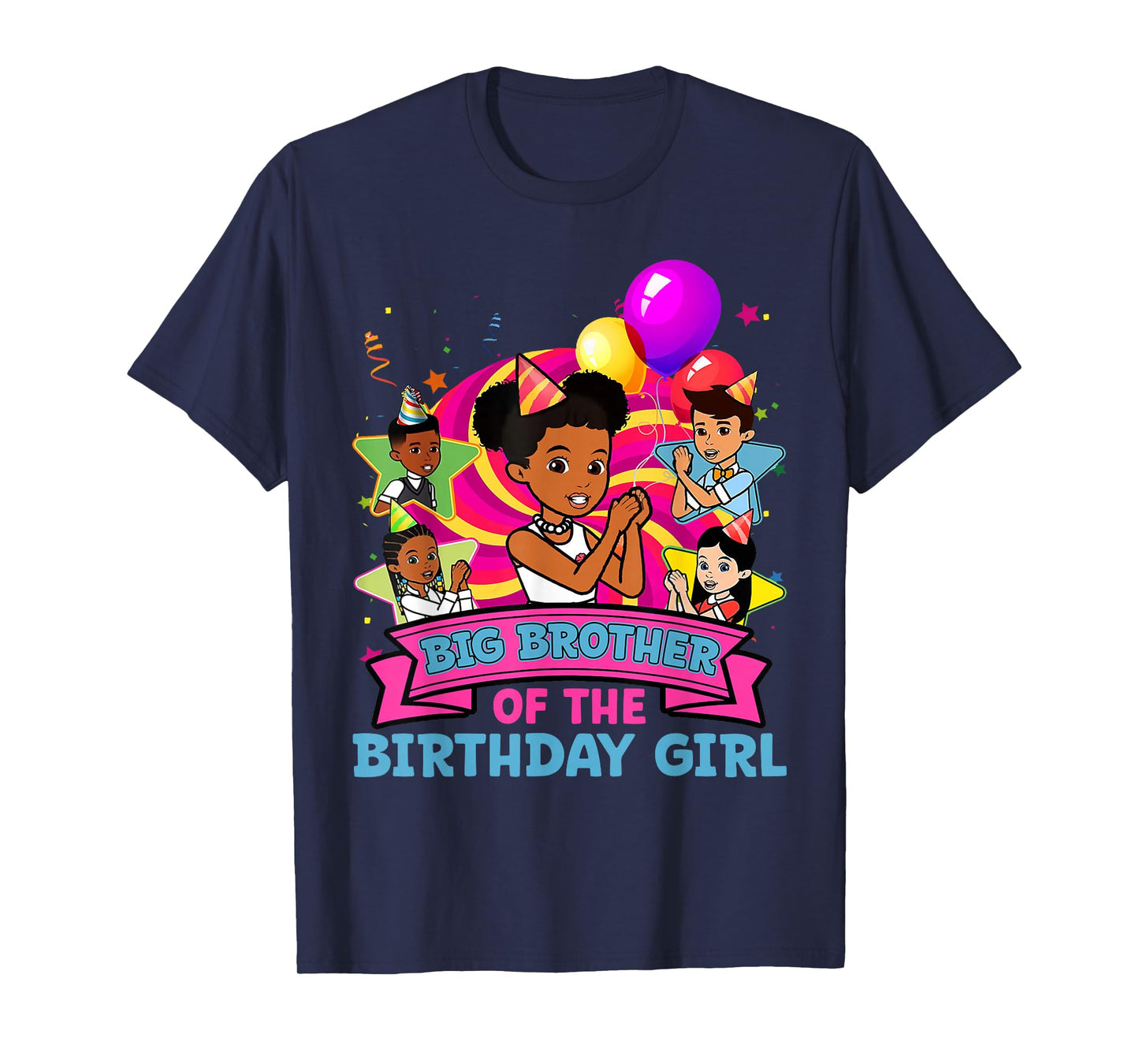Big Brother Birthday Girl Gracie Pink Doll Family Decoration T-Shirt