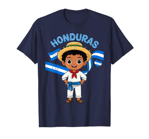 Honduras Honduran Boy Traditional Outfit Wear Flag Heritage T-Shirt