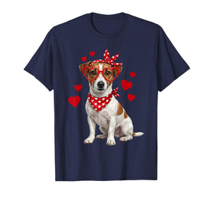 Jack Russell Terrier Valentines Day Dog Lover Heart T-Shirt