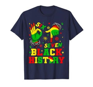 Black History Month Six Seven Funny Meme 6 7 Women Men Kids T-Shirt