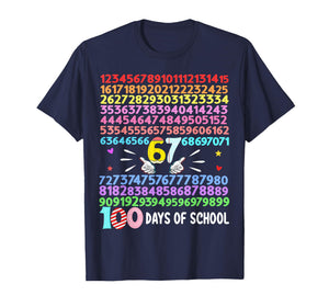 Happy 100 Days of School Smarter 67 Teacher Boys Girls T-Shirt