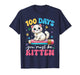 100th Day of School Cat You Must Be Kitten for Kids Girls T-Shirt