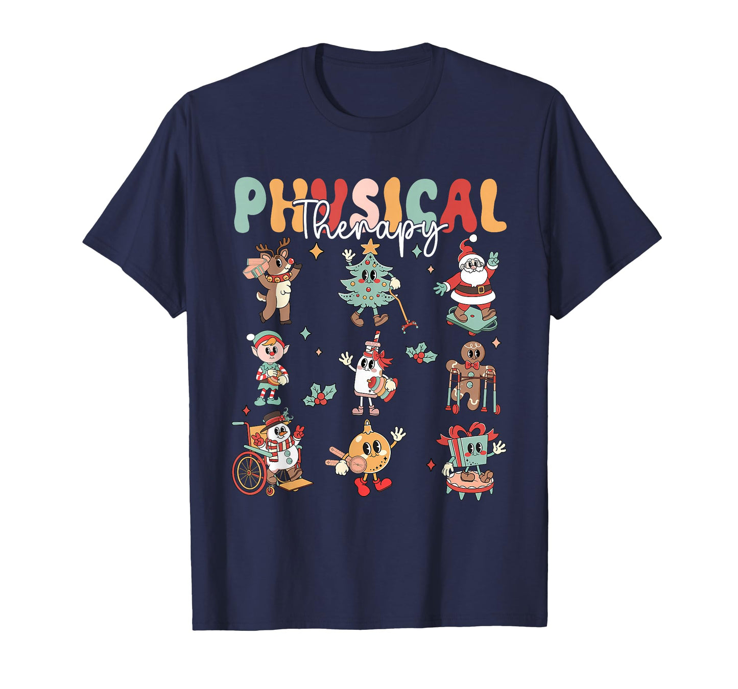 Gingerbread Physical Therapy Pt Physical Therapist Christmas T-Shirt