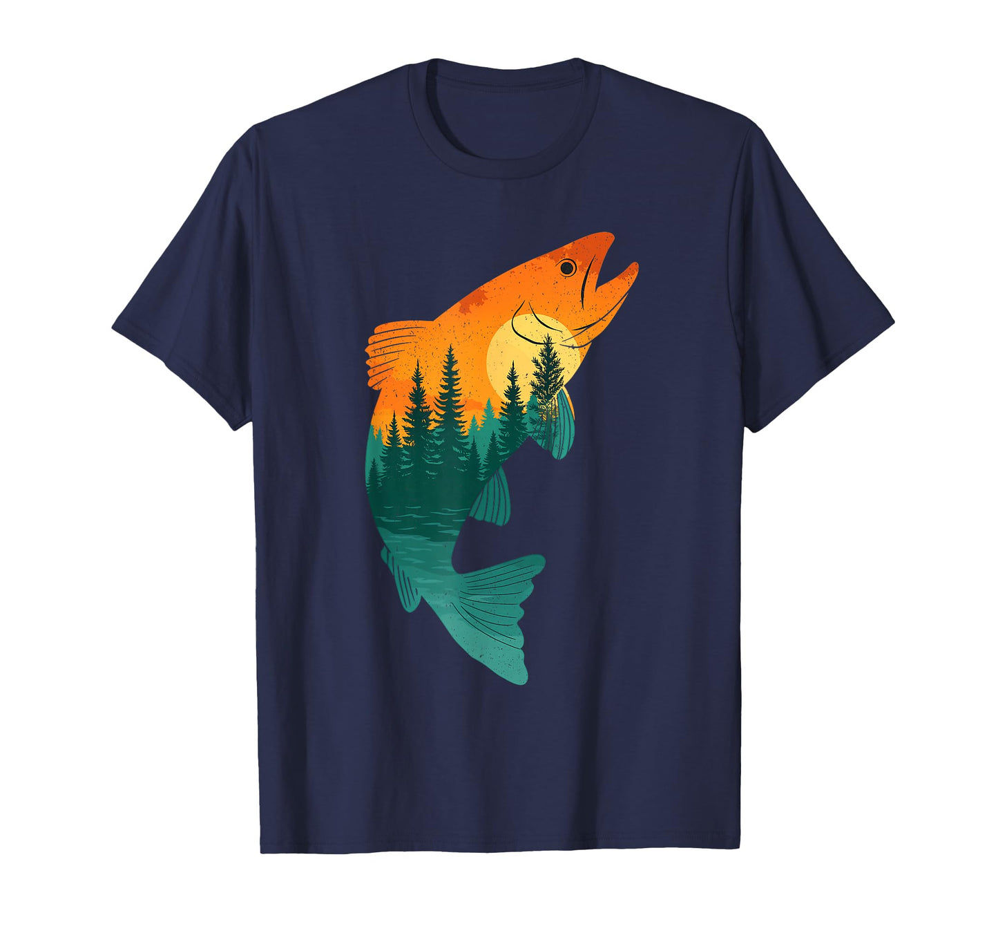 Trout Fly Fishing Outdoor Forest Nature Wildlife Fisherman T-Shirt