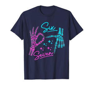 Funny Six Seven Number Gen Alpha Slang 6 7 Trending Meme T-Shirt