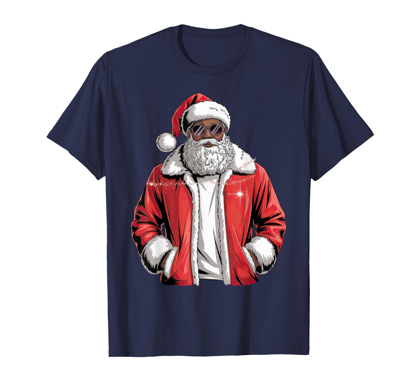 African American Santa Christmas T-Shirt