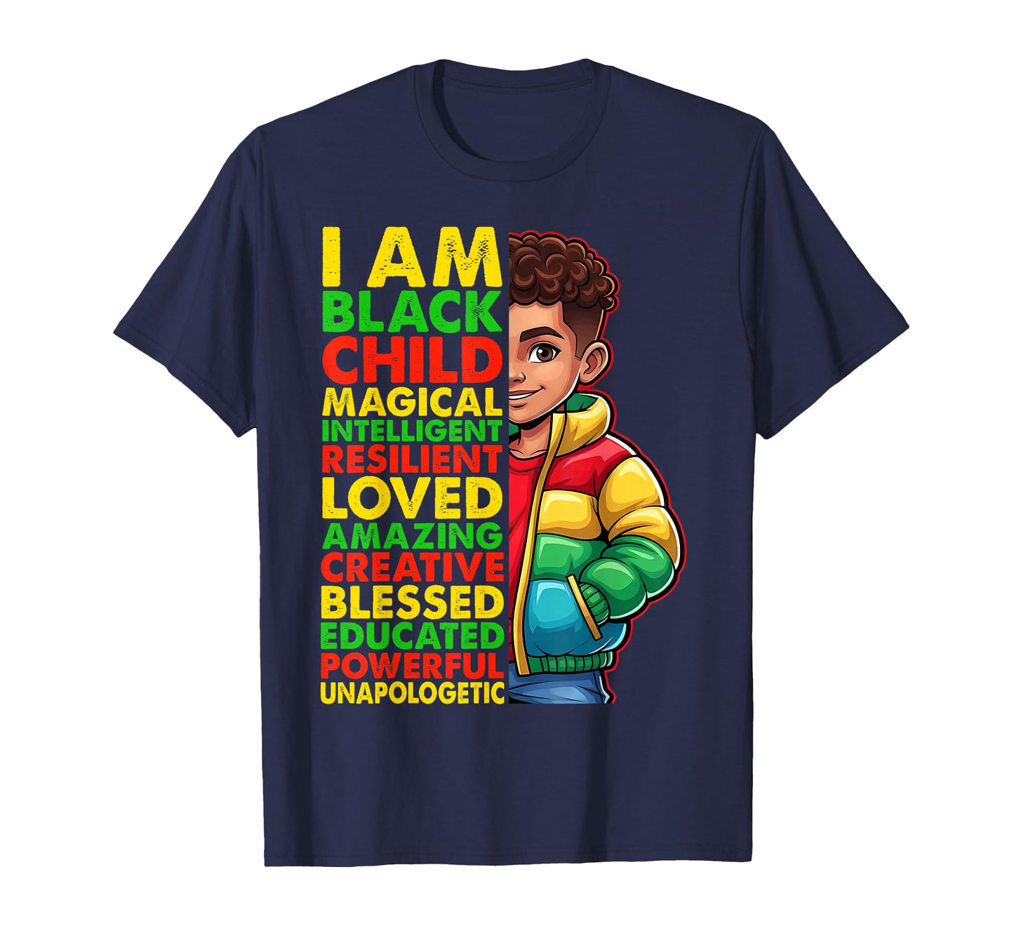 I am Black History Month Shirt Kids Boys African American T-Shirt