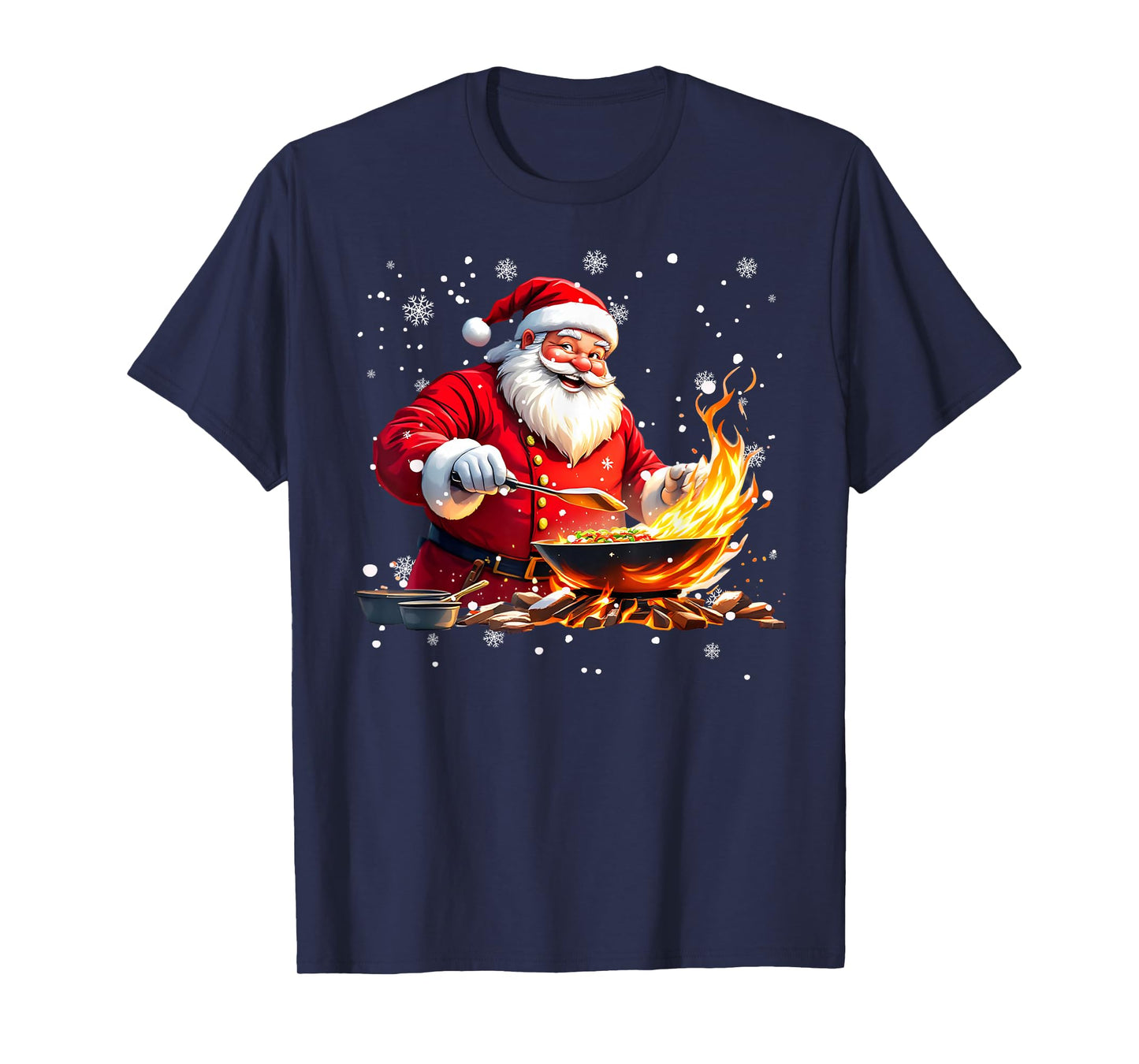 Santa The Busy Chef – Holiday Kitchen Master T-Shirt