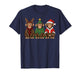Retro Christmas Monkey Santa Reindeer Safari Animal T-Shirt