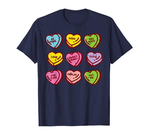 Valentines Day Hearts Candy Be Mine Valentine Women Men Kids T-Shirt
