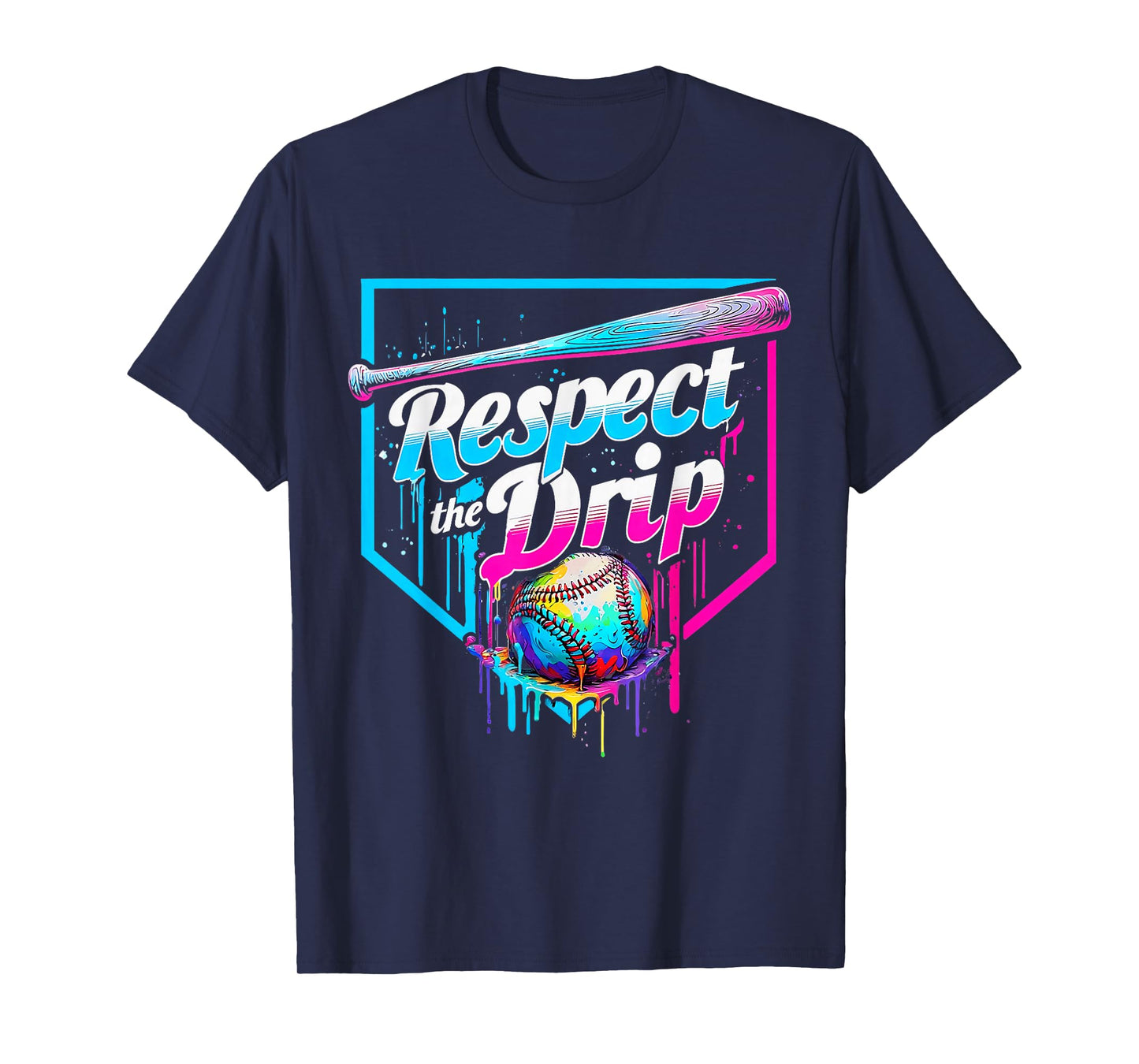 Baseball Drip Respect The Drip Player Ice Cream Sprinkles T-Shirt