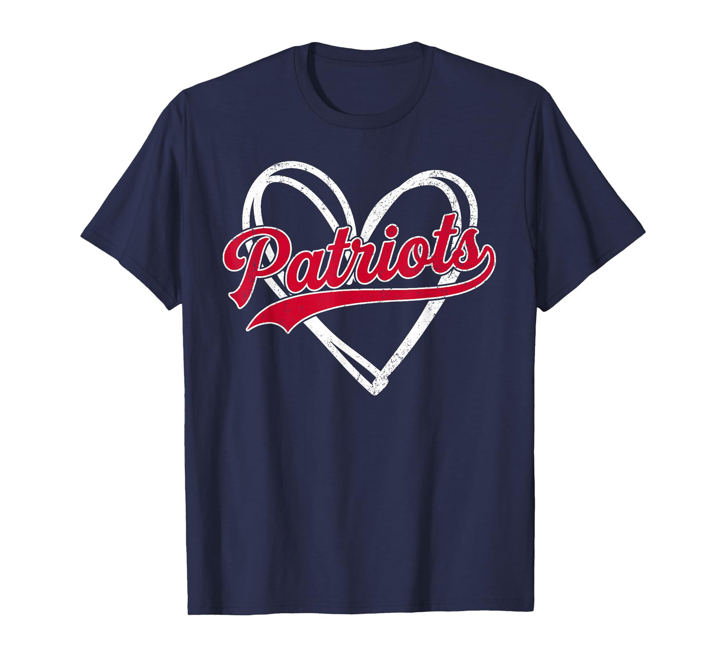 Vintage Patriot Vintage Heart Design Men Women Kids T-Shirt