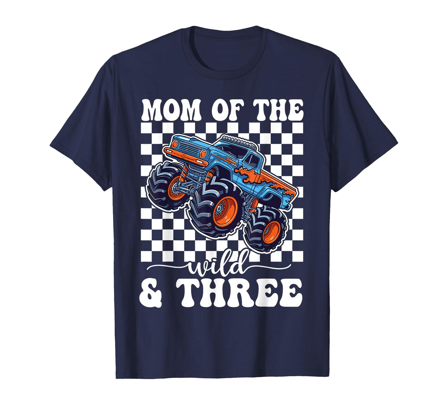 3rd Birthday Monster Truck Young Wild and Three 3 Year Old T-Shirt