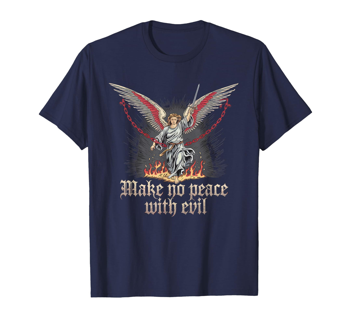 Make No Peace with Evil Tshirt Archangel Michael Jesus God T-Shirt