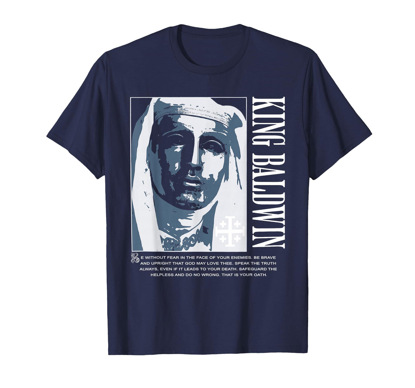 Sliver Mask King Baldwin IV Meme The Leper King Warrior T-Shirt