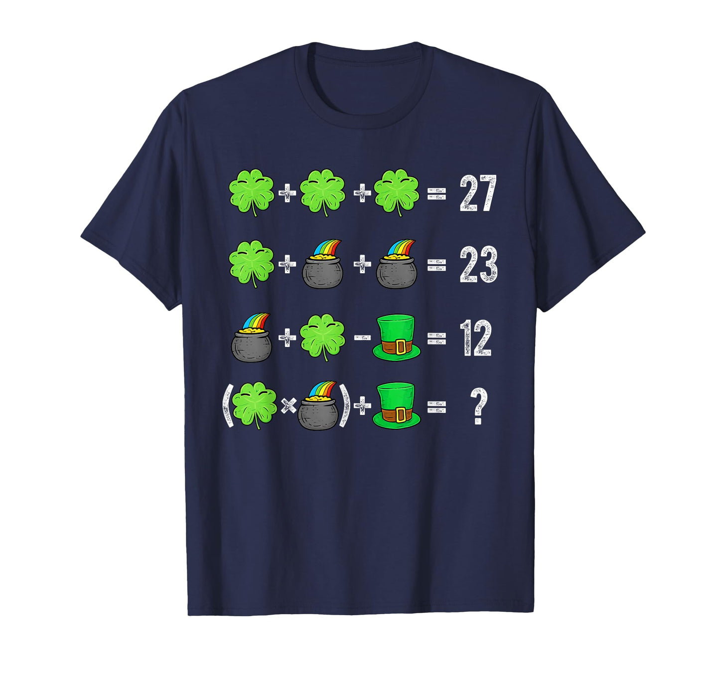 Funny Six Seven 67 Meme St Patricks Day Math Equation PEMDAS T-Shirt