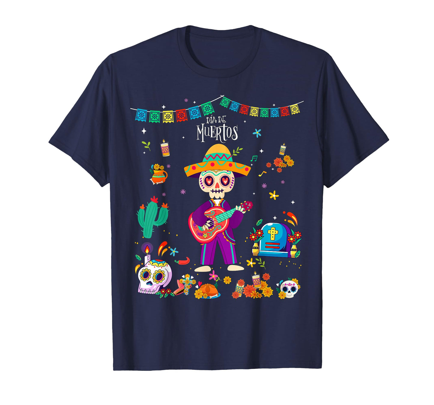 Toddler Day of Dead Dia de Los Muertos Sugar Skull Halloween T-Shirt