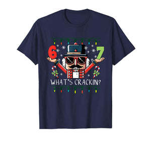 Retro Christmas Nutcracker Whats Crackin Funny 67 Meme Xmas T-Shirt