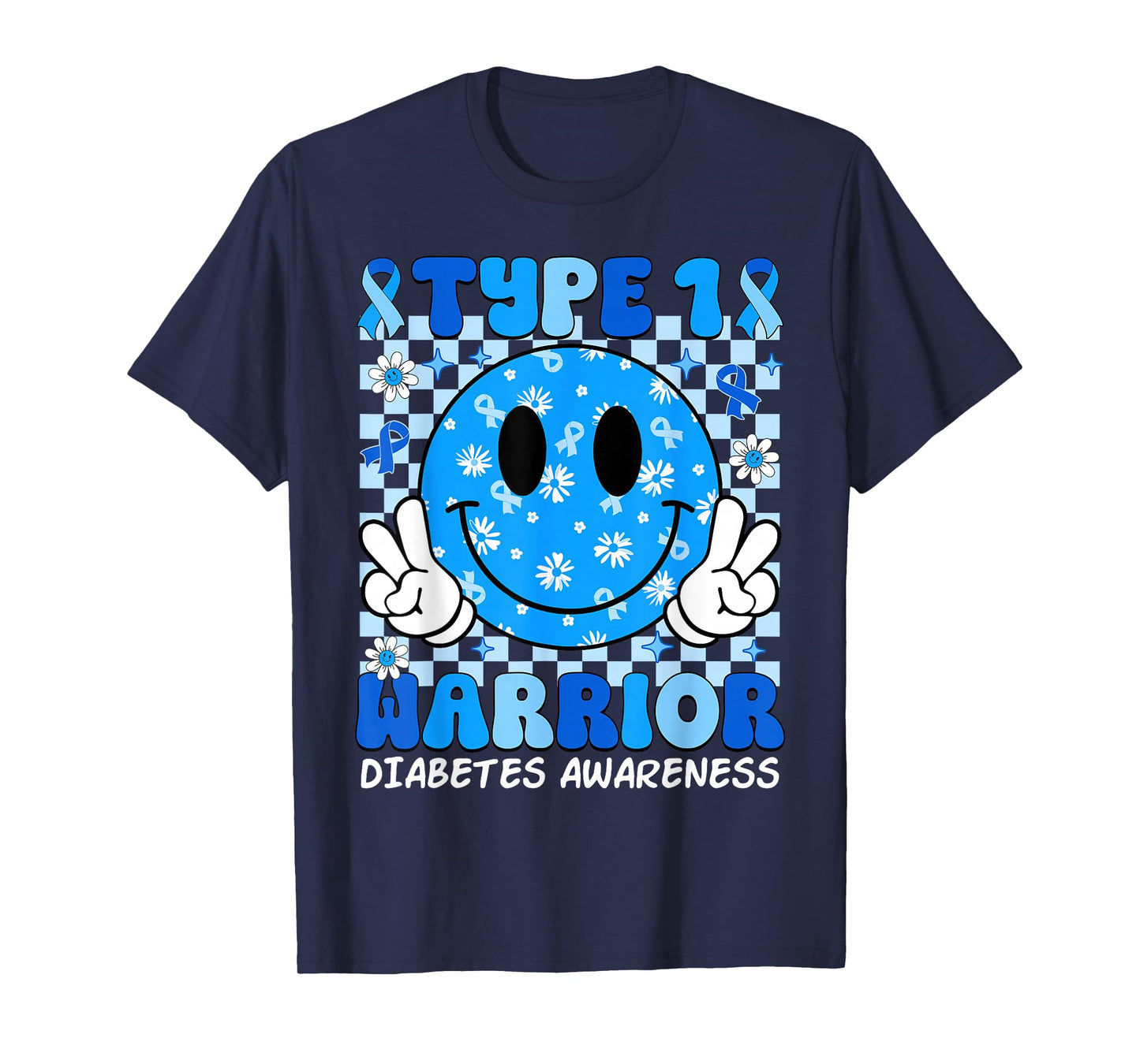 Diabetes Awareness Toddler Ribbon T1D Warrior Support Squad T-Shirt