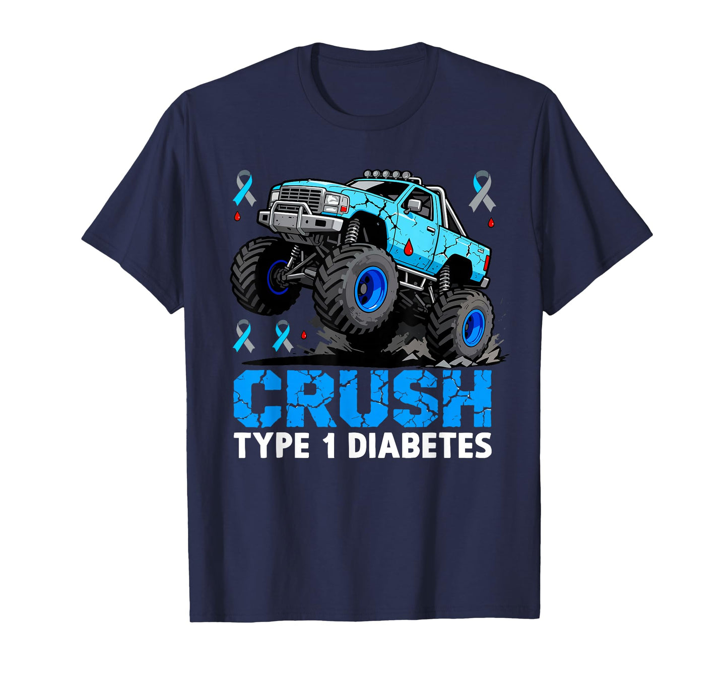 Crush Type 1 Diabetes Awareness Truck T1D Toddler Boys Kids T-Shirt