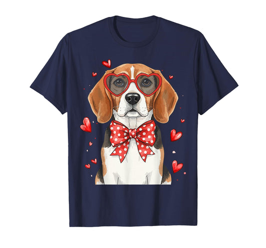 Cute Beagle Dog Heart Love Valentine Pet Animal Lovers T-Shirt