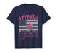 Womens Female Veteran with Three Sides Mom Mother Grandma T-Shirt