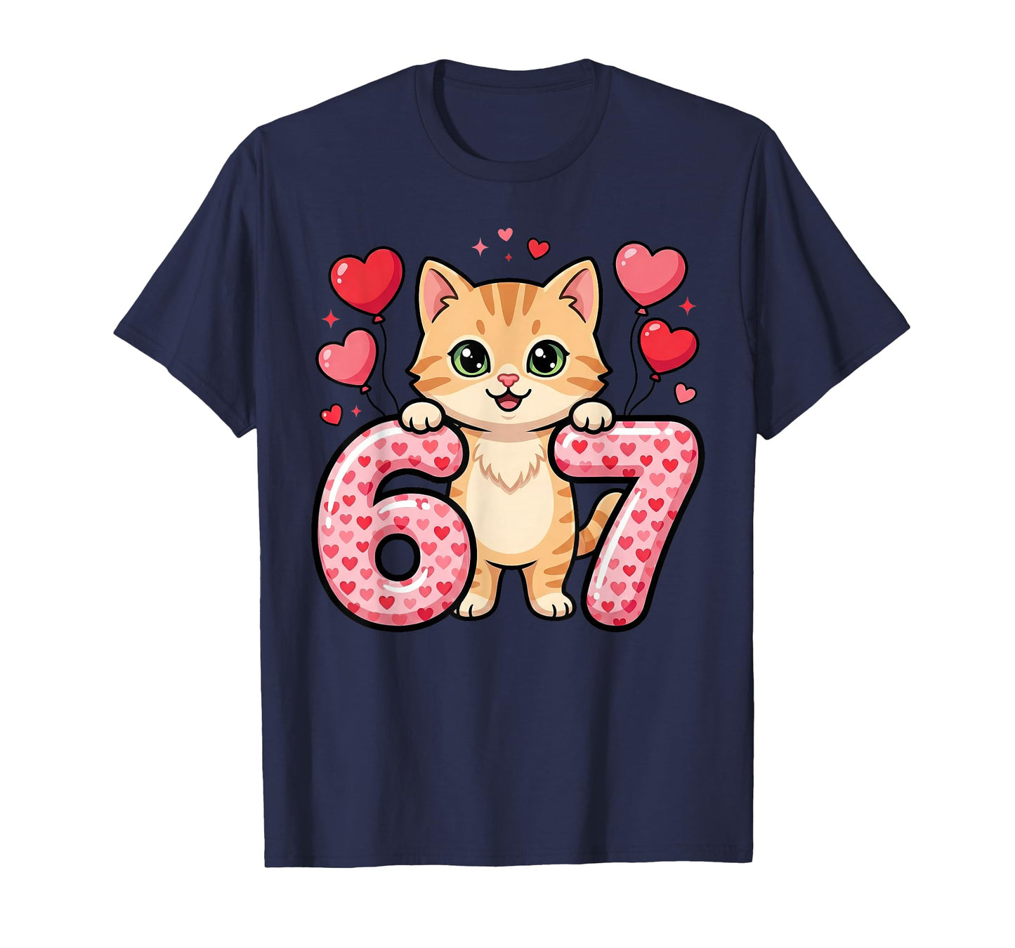 Cute Kitty 67 Heart Cat Love T-Shirt
