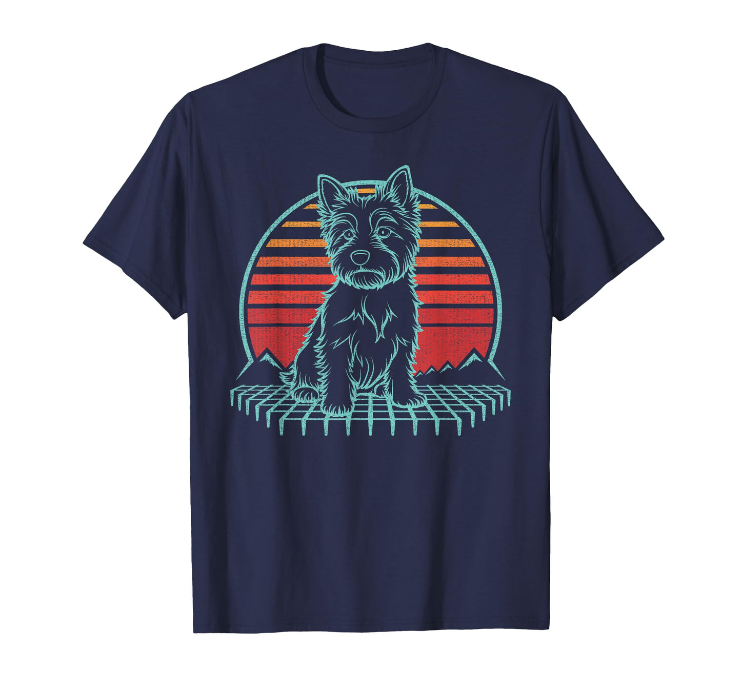 Cairn Terrier Lover Dog Owner Retro Vintage 80s T-Shirt