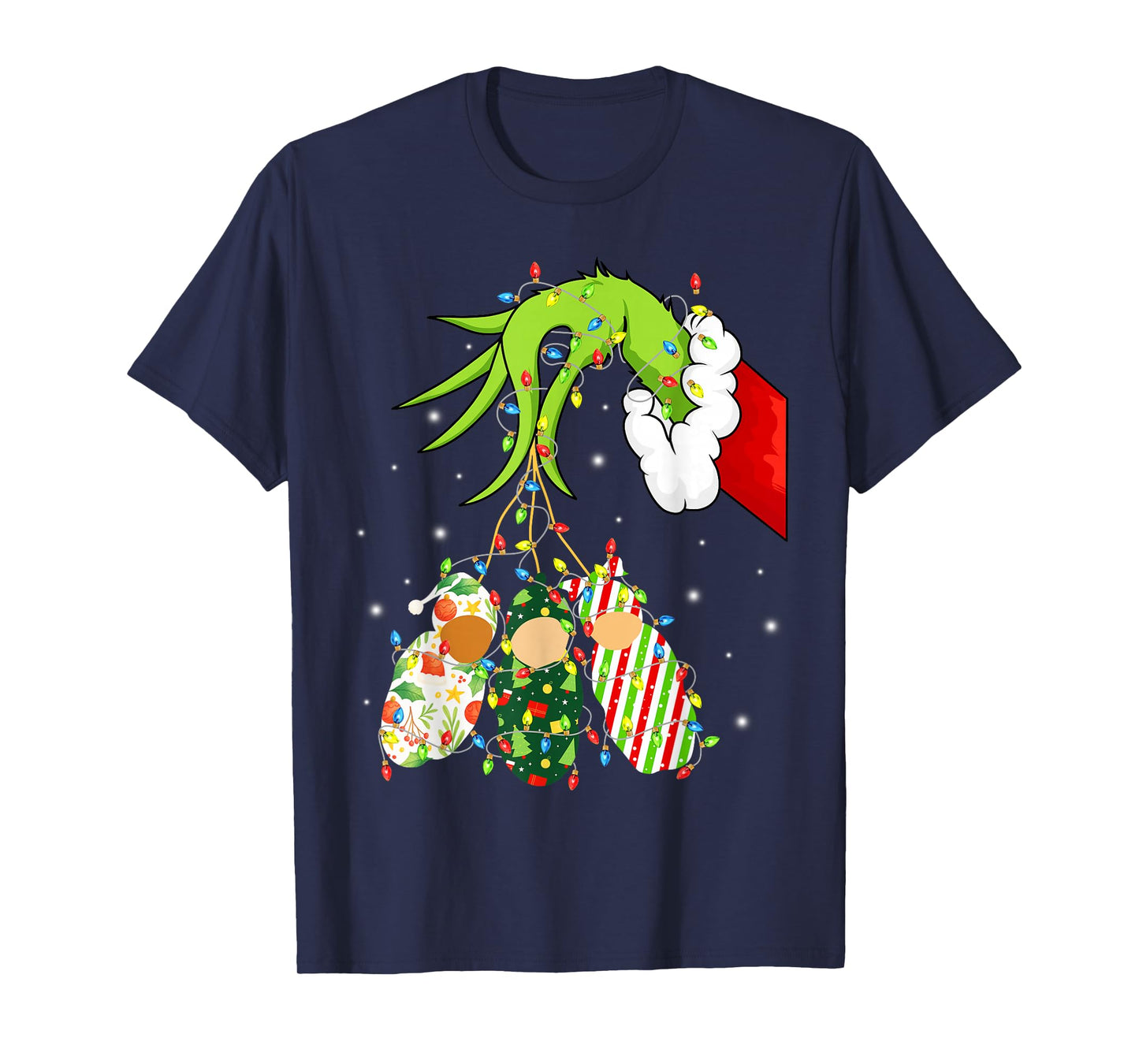 Labor and Delivery Nurse Merry Christmas Xmas Lights Holiday T-Shirt