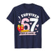 I Survived 67 Days of School Student Humor Design T-Shirt