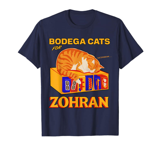 Bodega Cats for Zohran Mamdani Funny Democrat T-Shirt