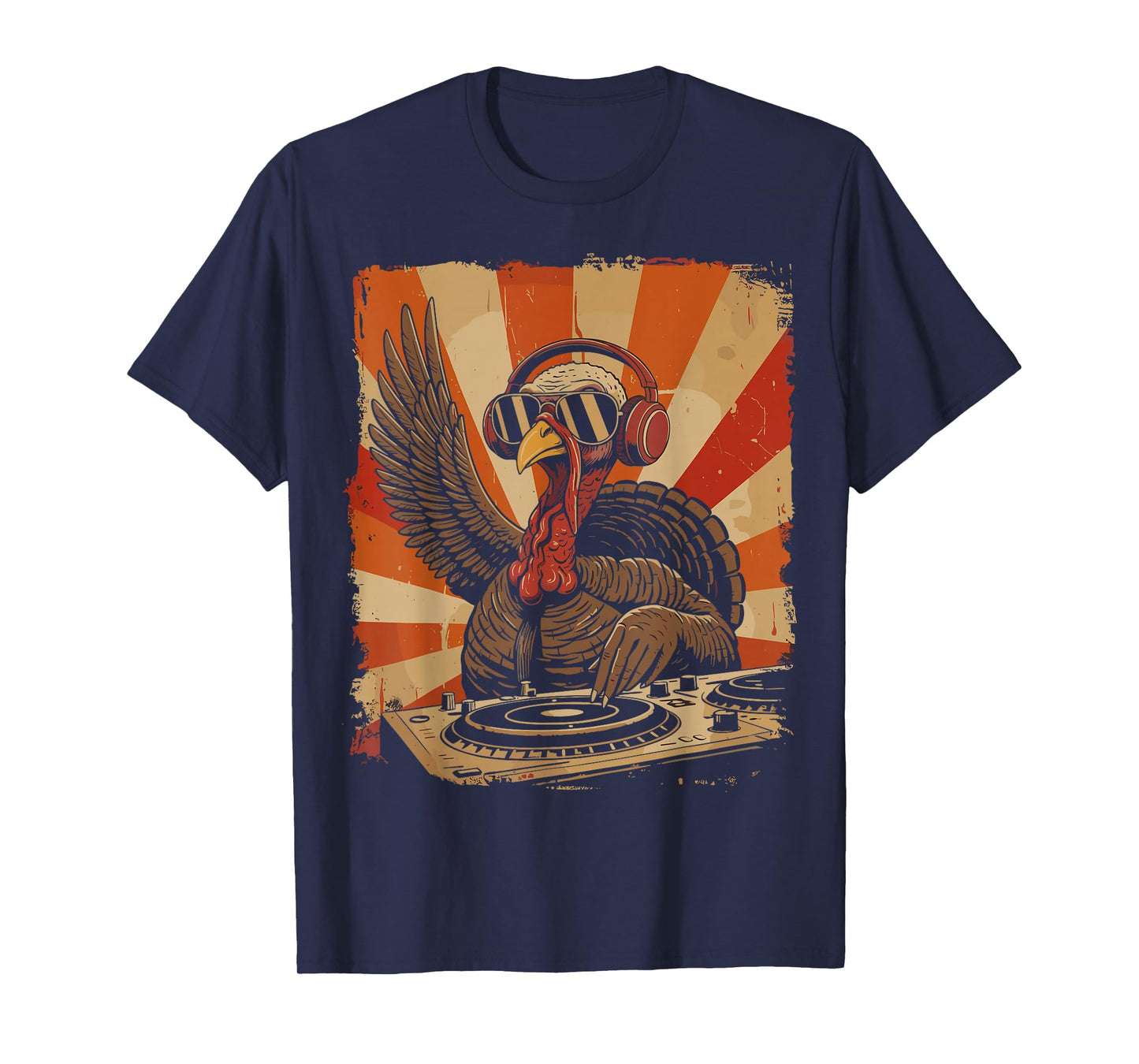 Funny Thanksgiving DJ Turkey Party Music Holiday T-Shirt