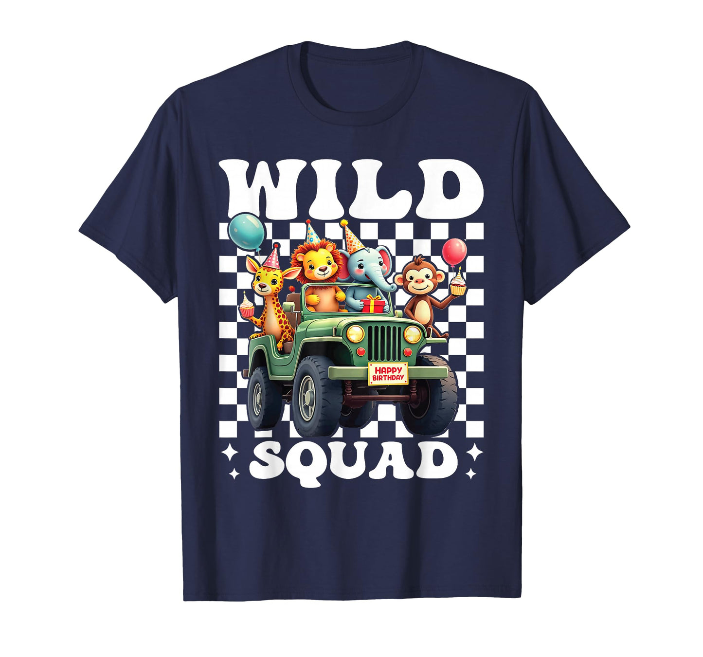 Wild Squad Zoo Born 2 be Wild Birthday Safari Jungle Animal T-Shirt