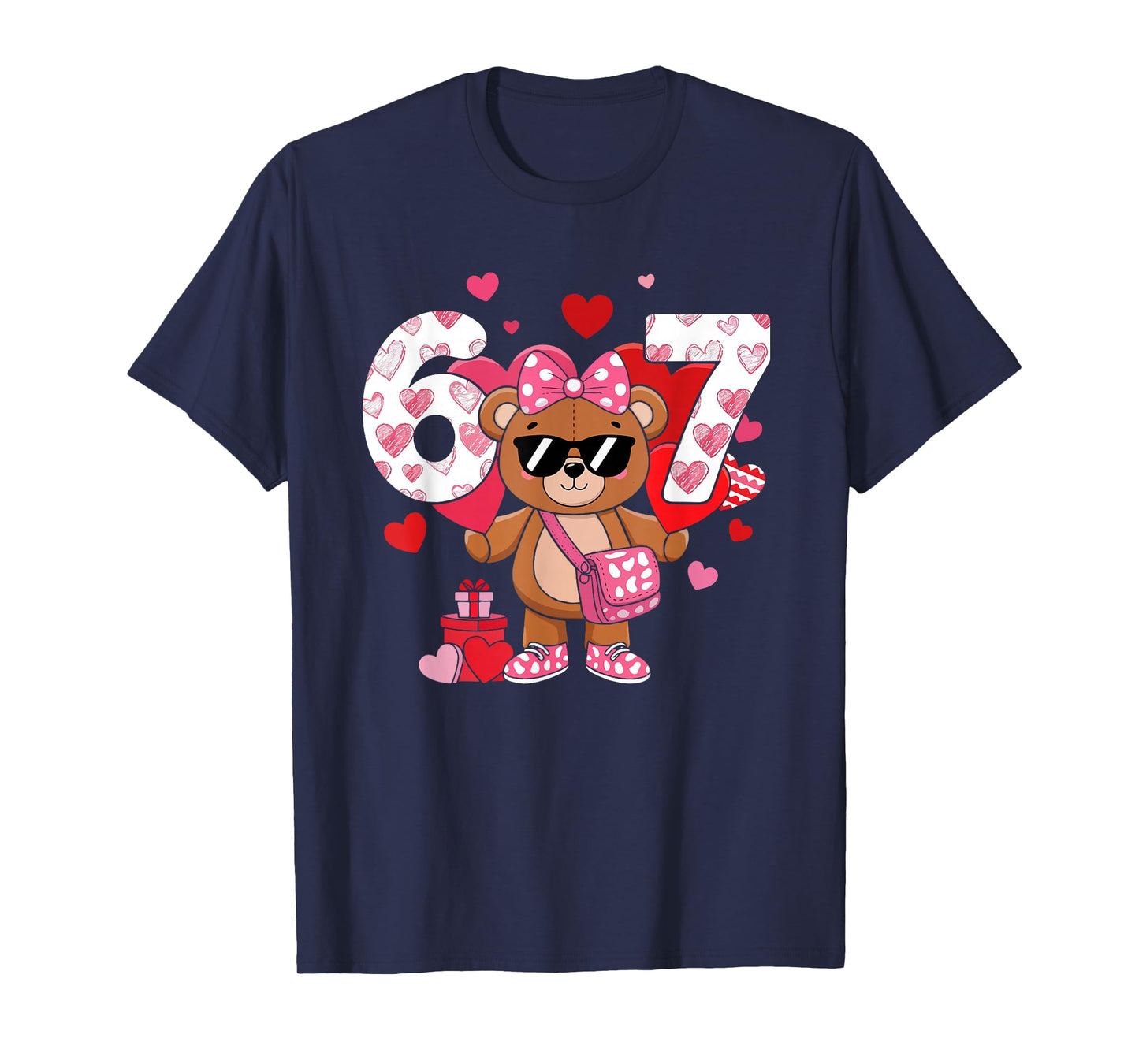 Funny 67 Valentine 6 7 Six Seven Meme Kids Women Men T-Shirt