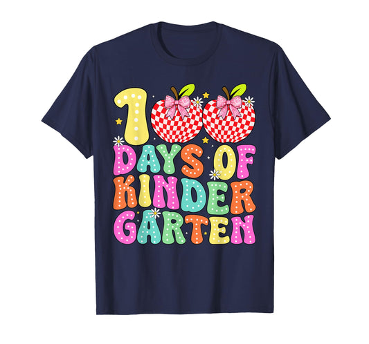 100 Days of Kindergarten Girls Teacher 100th Day of School T-Shirt