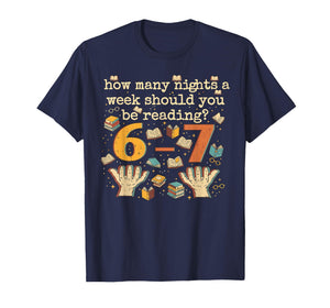 Funny Reading 67 Six Seven Meme Teacher Book Lover Retro T-Shirt