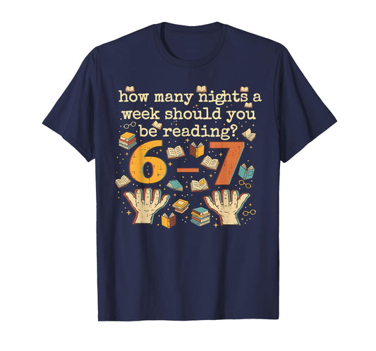 Funny Reading 67 Six Seven Meme Teacher Book Lover Retro T-Shirt
