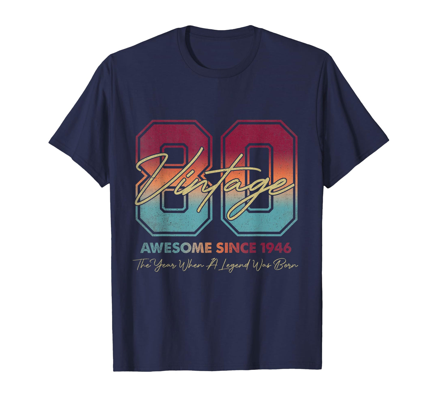 Vintage 80th Birthday Since 1946 Limited Edition 80 Year Old T-Shirt