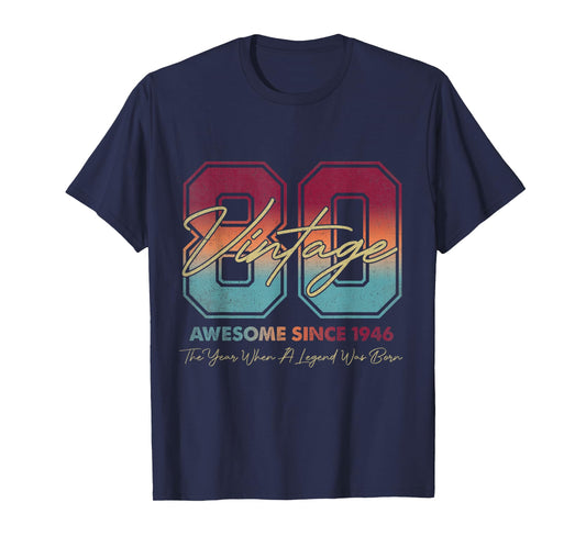 Vintage 80th Birthday Since 1946 Limited Edition 80 Year Old T-Shirt