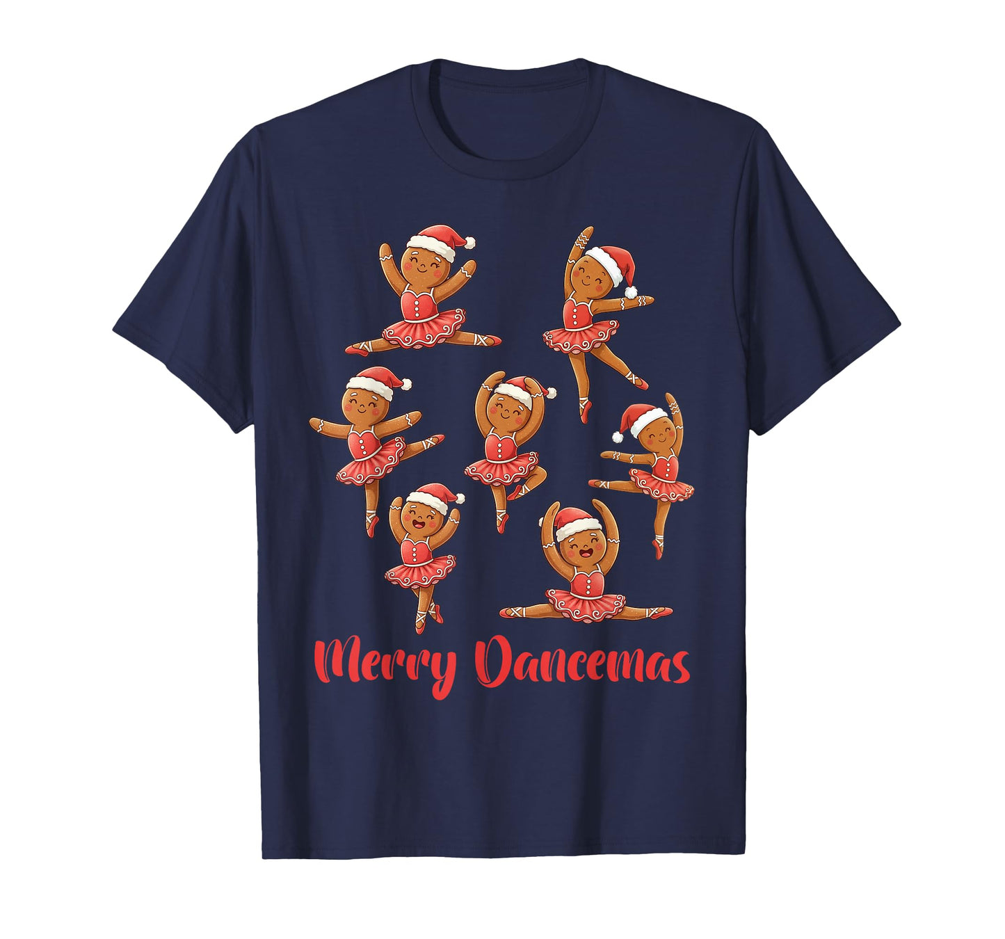 Merry Dancemas Ballet Dancer Gingerbread Teacher Christmas T-Shirt