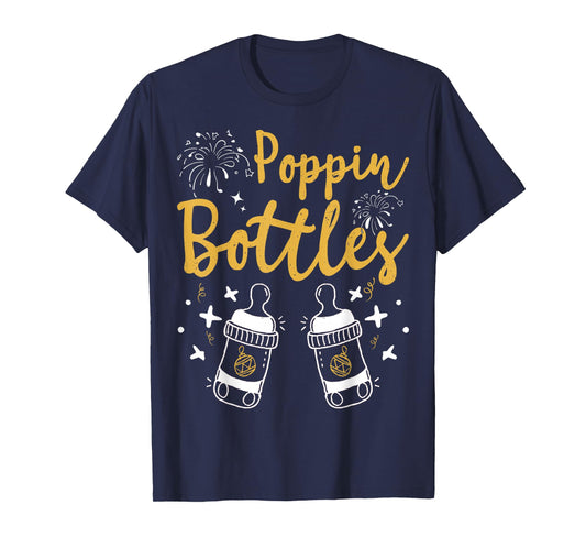 Poppin Bottles for New Year PICU ER Nurse Christmas Bauble T-Shirt