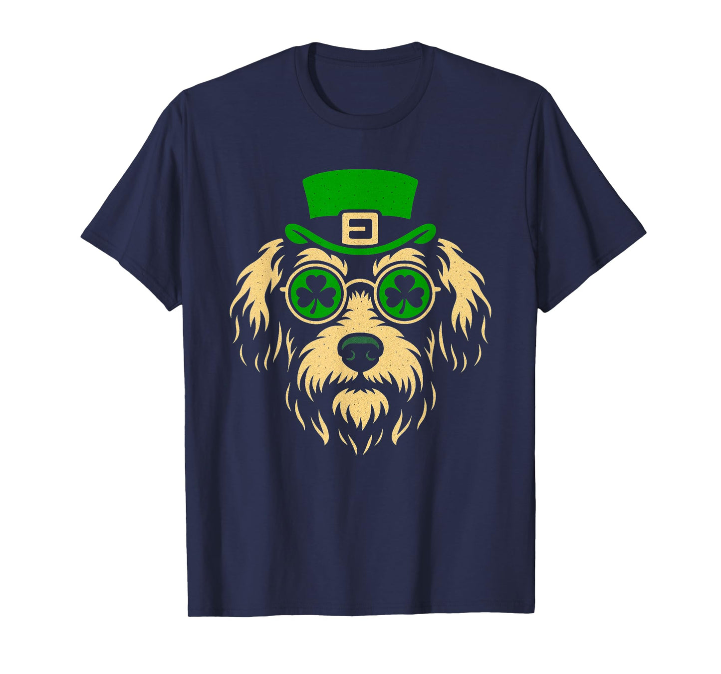 Funny Bernedoodle St Patricks Day Outfit Lucky Irish Clover T-Shirt