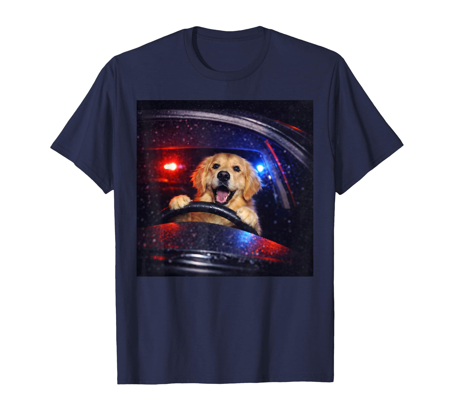 Funny Golden Retriever Driving Meme Dog Driving A Car T-Shirt