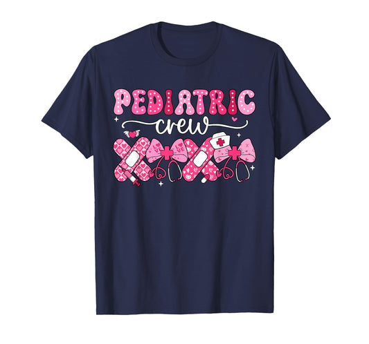 Pediatric Valentines Nurse Crew PEDS Nurse Valentines Day T-Shirt