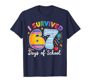 I Survived 67 Days of School Meme Teacher Student T-Shirt
