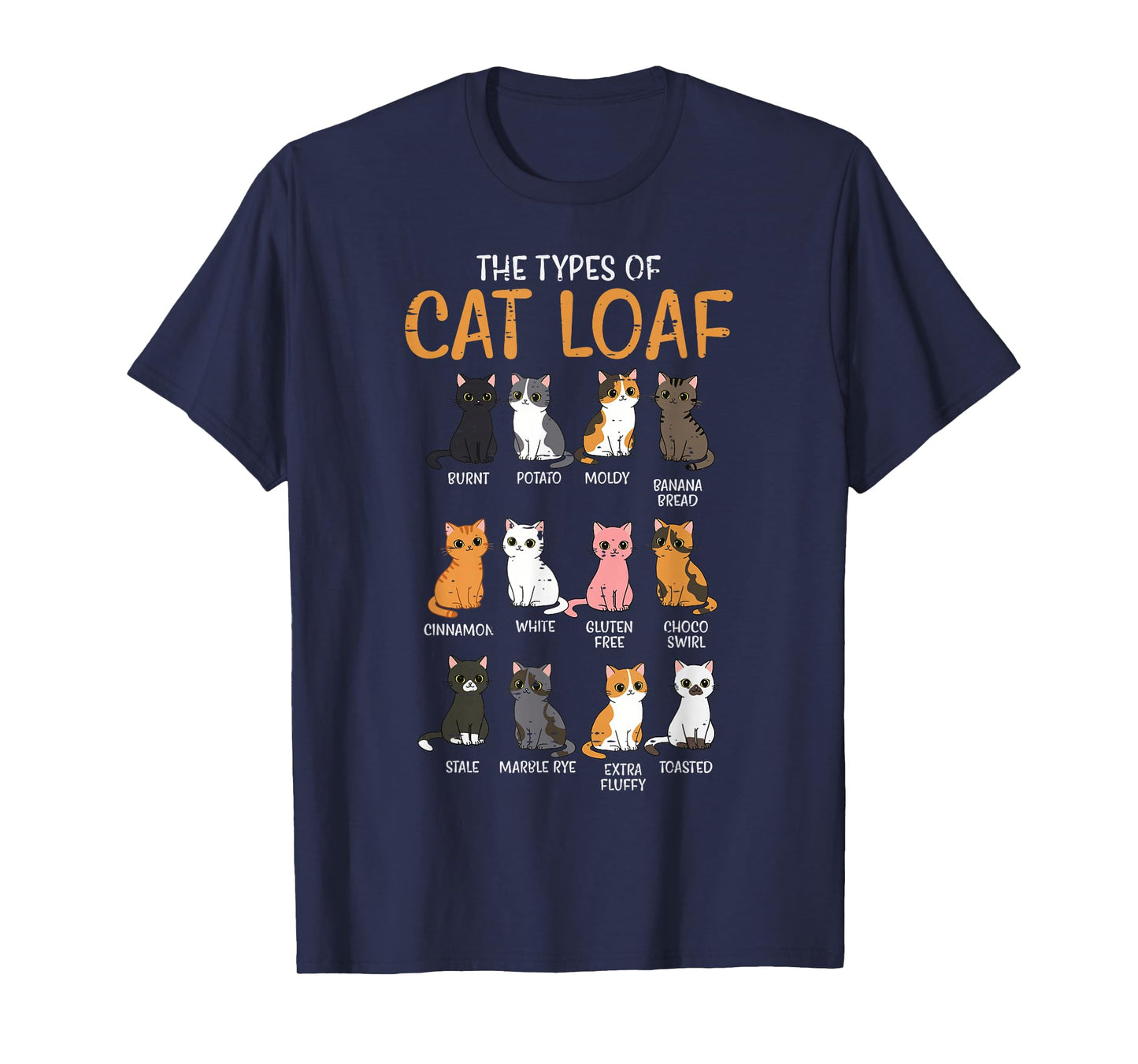 Types of Cats Kawaii Kitten Cat Women Girls Kids Men T-Shirt